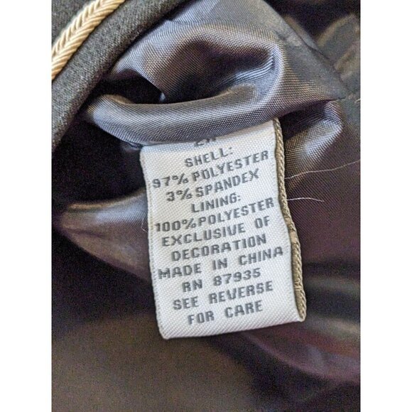 Vintage Dressbarn Oriental Style Jacket Womens 2X Black Floral Lined Full Zip - Picture 10 of 10